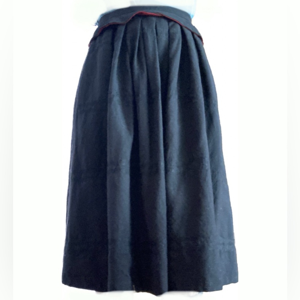 Vintage Austrian midi Aline skirt, wool blend